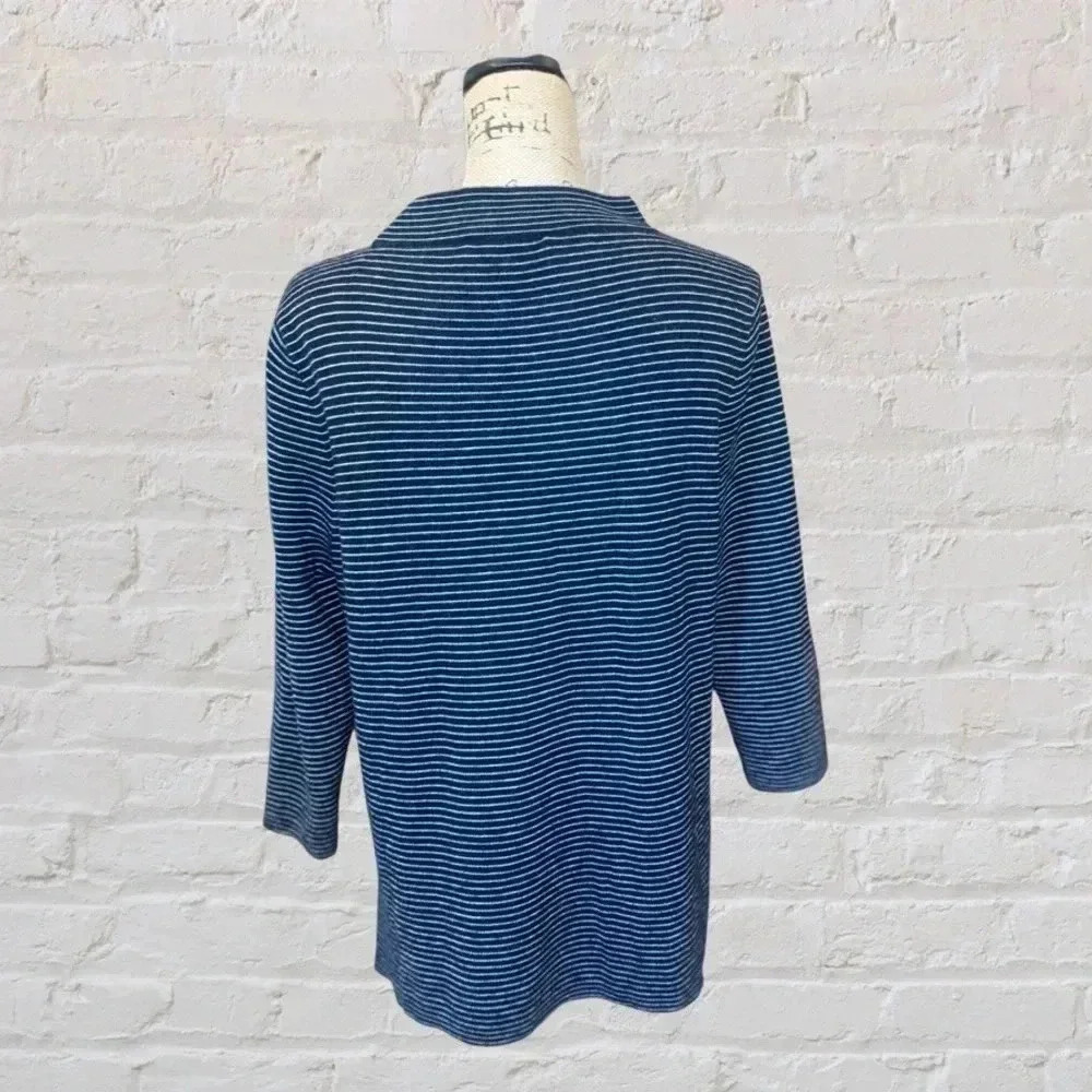 Loft Striped Mock Turtle Neck - Picture 4 of 4
